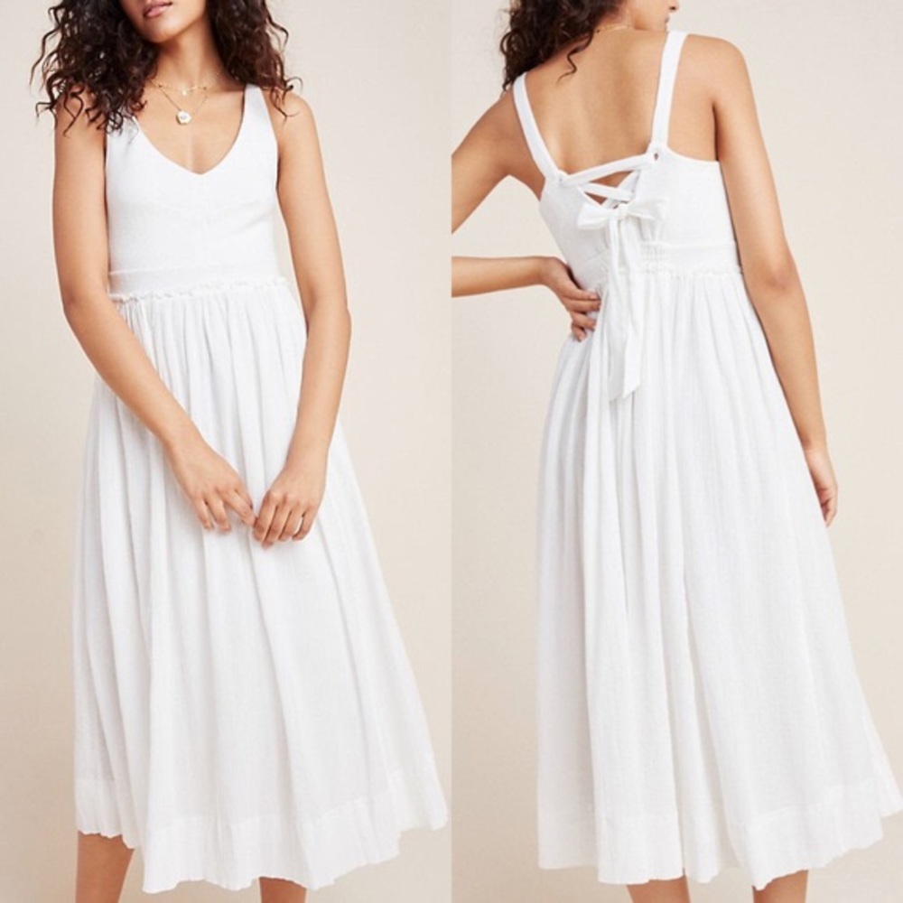 Brand new Anthropologie white dress size small